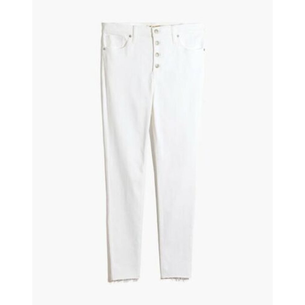 Madewell NWT button fly high rise jeans pure white - Picture 7 of 7